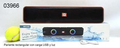 Imagen de PARLANTE RECTANGULAR CON USB Y LUZ 11.23